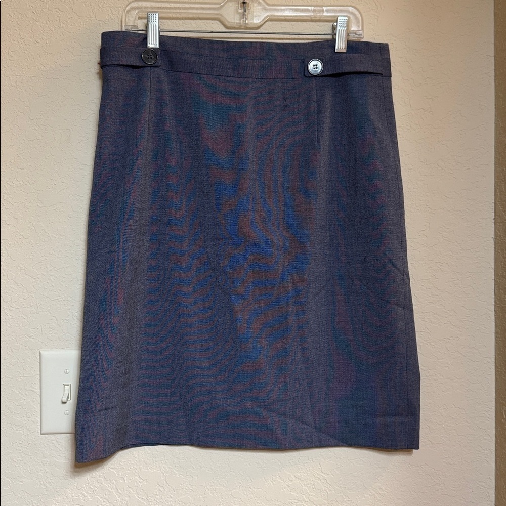 ANTONIO MELANI Grey A-Line Skirt with Button Detail Size M